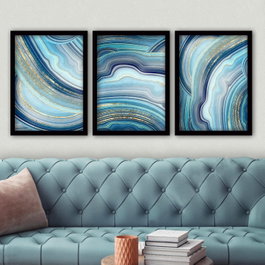 Wallity Cuadro Decorativo Enmarcado Multicolor (3 Piezas)